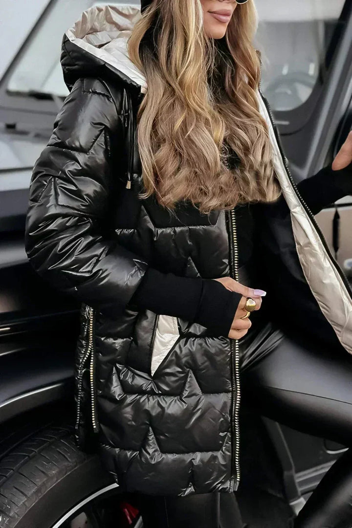 Marga | Long Warm Quilted Jacket