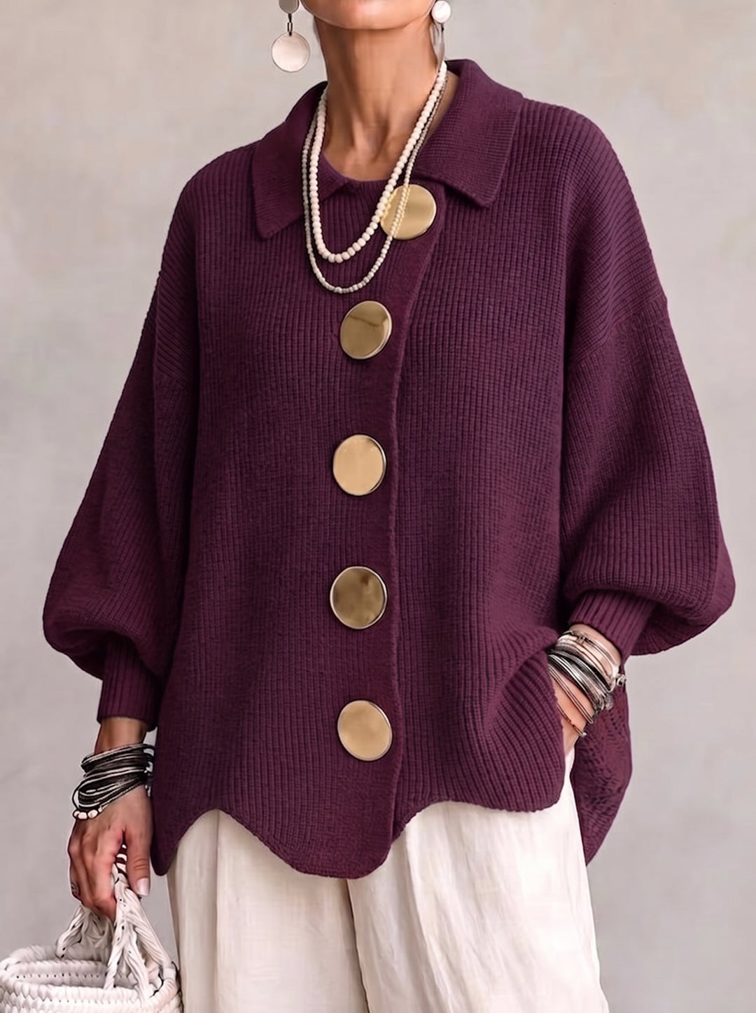 Ardelle | Oversized Collared Cardigan