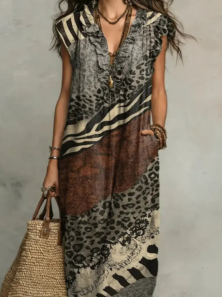 Shirley Mixed Print Maxi Dress