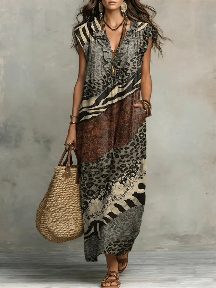 Shirley Mixed Print Maxi Dress