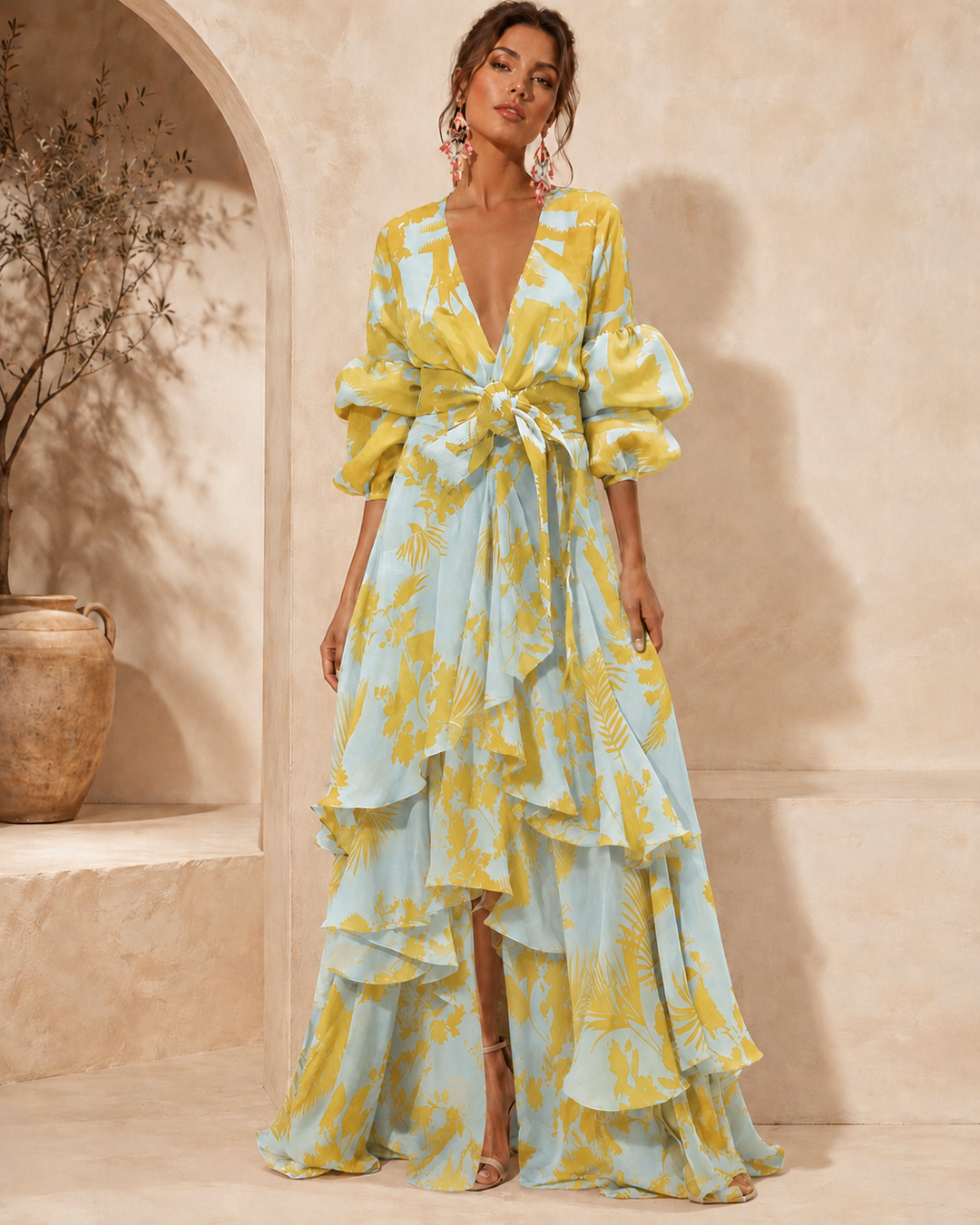 Constance Floral Tiered Maxi Dress