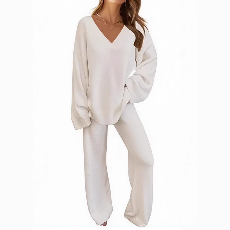 Karla V-Neck Long Sleeve Sweater & Pants Set