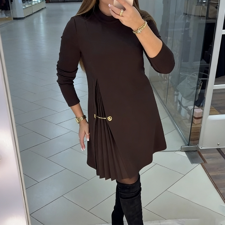 Noella Elegant Pleated Dress