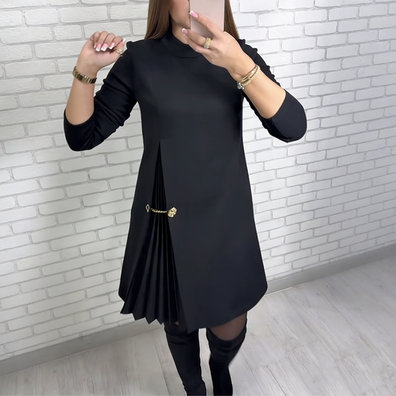 Noella Elegant Pleated Dress