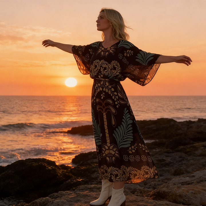 Viviette Elegant Maxi Dress