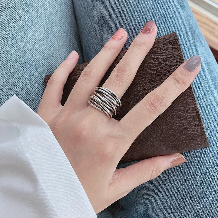 Sylvian | Sterling Silver Adjustable Layered Ring