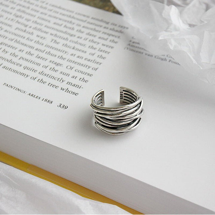 Sylvian | Sterling Silver Adjustable Layered Ring