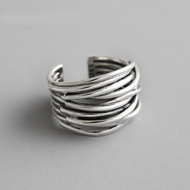 Sylvian | Sterling Silver Adjustable Layered Ring