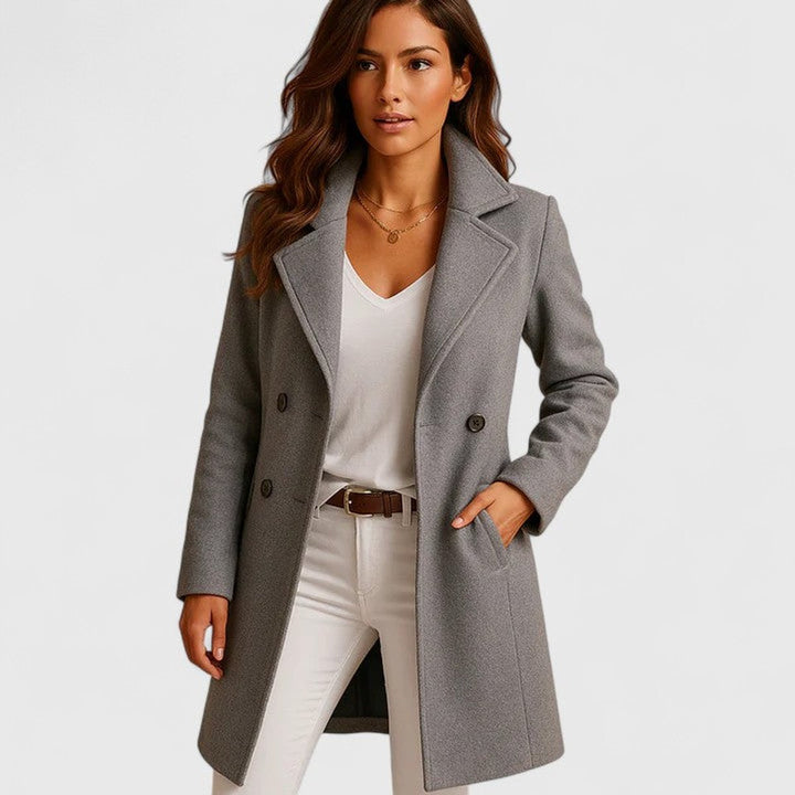Blanche | Tailored Notch-Lapel Long Coat