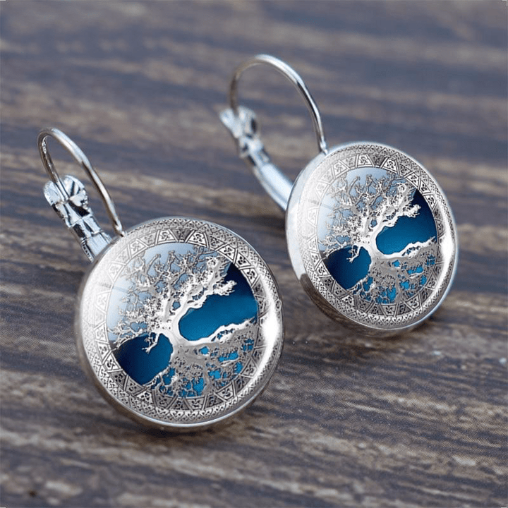 Sylvara | Silver Tree of Life Hoop Earrings